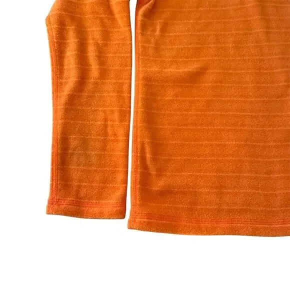 Patagonia Kid's Micro D Zip Neck Orange Quarter Zip Pullover Size 10 - Picture 3 of 7
